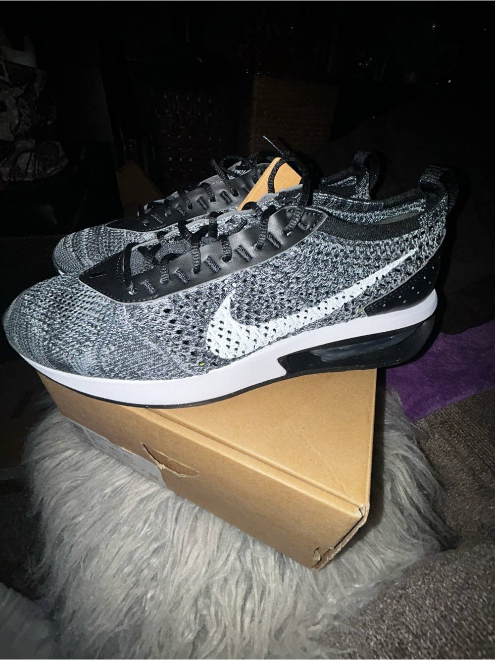 Nike Woman’s Flyknit Running Shoes - Black/White